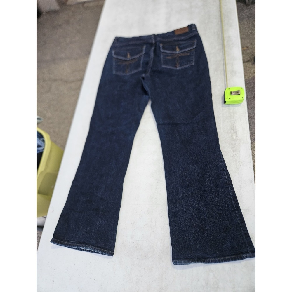 Lauren Jeans Co. Ralph Lauren Dark Wash Flare Jeans Size 12 - Picture 5 of 8